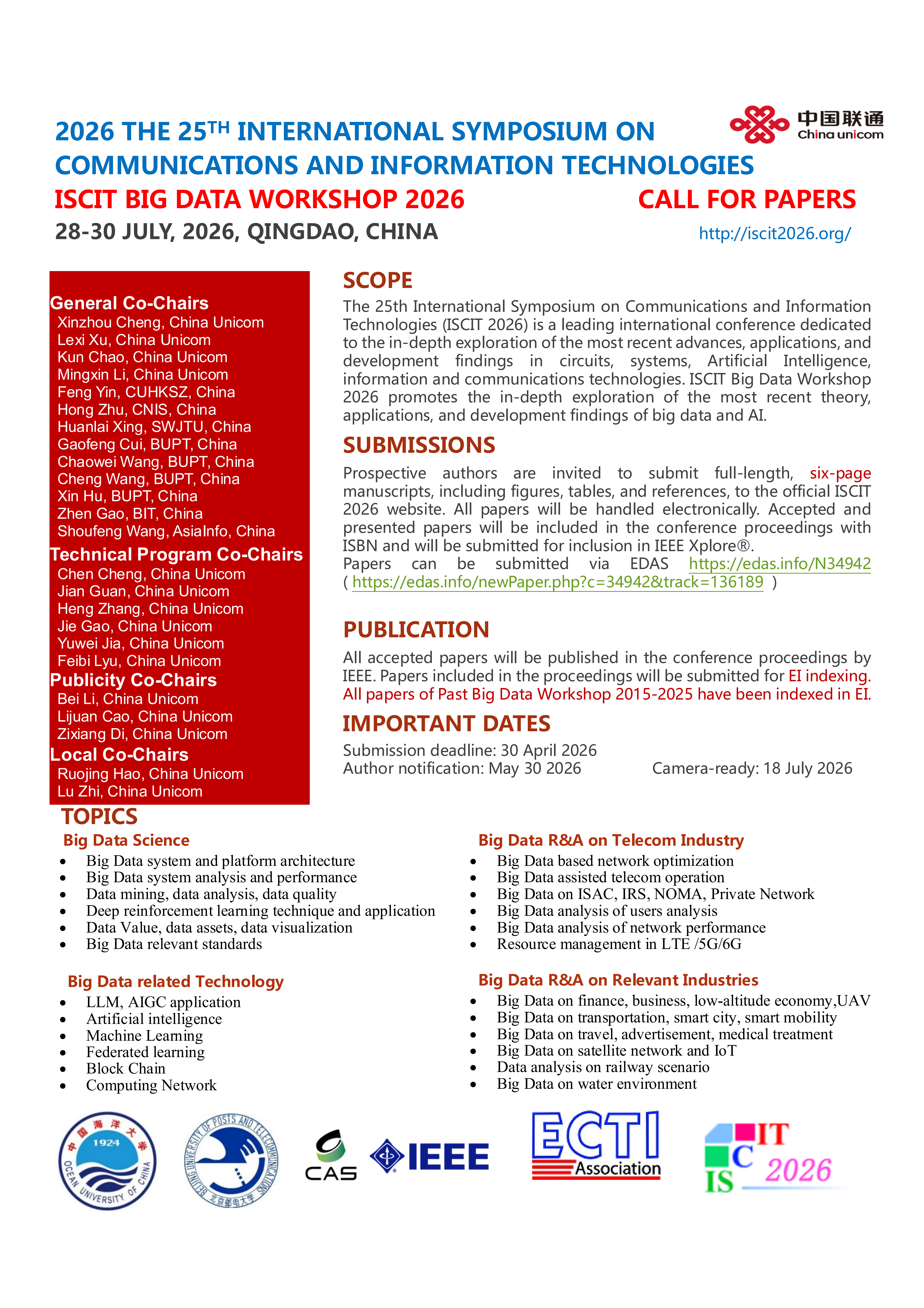 WS1 Big Data CFP